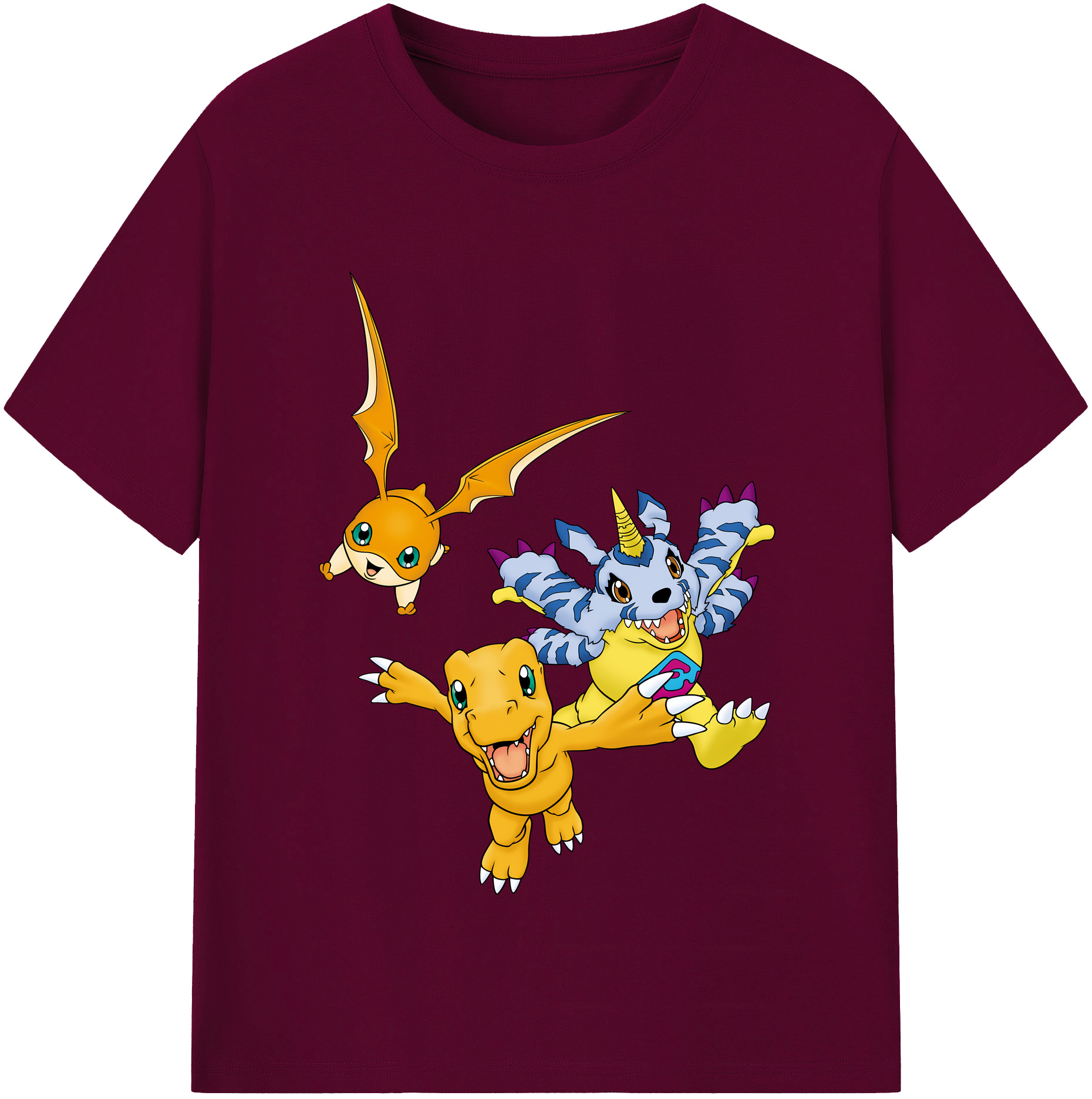 （画像用） Digimon デジタルモンスター/デジモン レディースカジュアルプリントTシャツ（綿100％）
